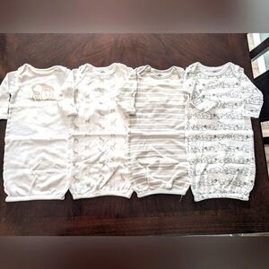 Gender Neutral Sleeper Gowns with Open, Elastic Bottom